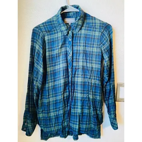Michael Stars Plaid Boyfriend Button up Shirt Xsmall Womens Top