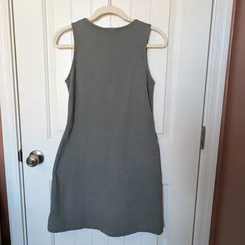 Prairie Underground Mini Dress Organic Cotton Khaki Green Small