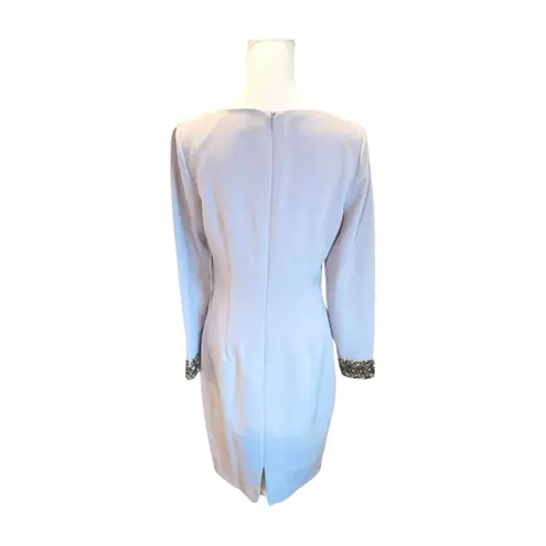 Badgley Mischka New Embellished Cuff Sheath Dress, size 8