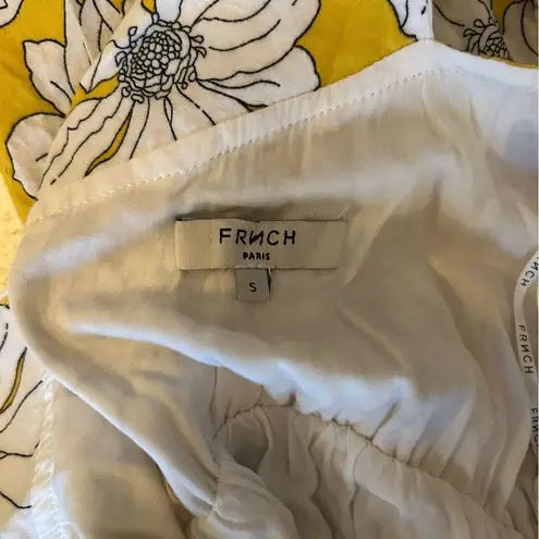 FRNCH Anthropologie - Golden Yellow Floral Print Shell - Like New