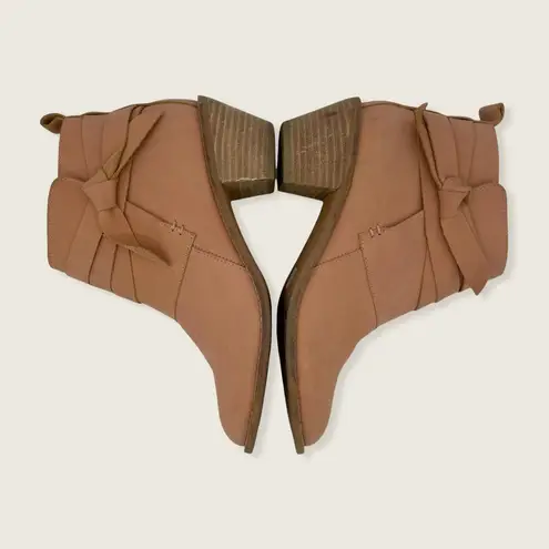 Kelsi Dagger Brooklyn Kingston Peach Pink Knotted Bow Block Heel Ankle Boots 7.5 - Image 6