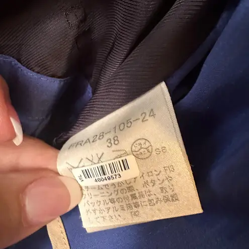 Burberry  Royal Blue Double-Breasted Trench Coat