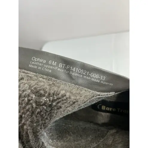 Baretraps Womans Ophira Bootie 6 M Gray Lined Side Zip Buckle Accent Wedge Heel