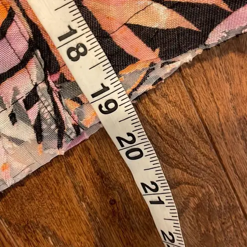 Ruby Red leaf print linen blend sheer jacket 10p Orange Size 10