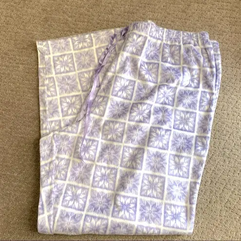 Croft & Barrow  Intimates Super Soft Lavender Snowflake Pajama PJ Pants 2X