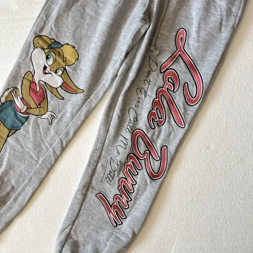 Looney Tunes Lola Bunny Womens Sweatpants XXS Gray Jogger Lounge Embroidered