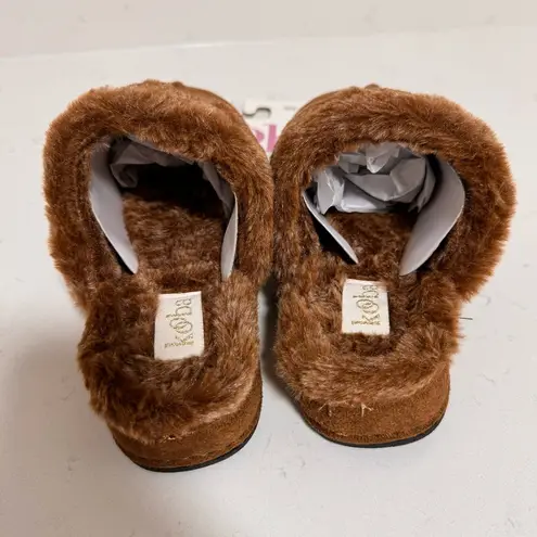 Kooba  women Microsuede Scuff Chestnut slippers size L 8 -9  NWT