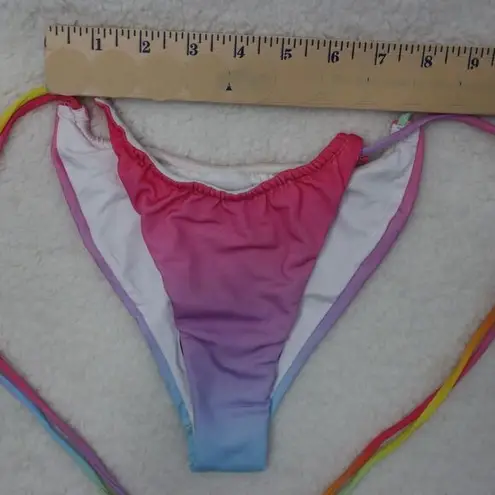 NEW Monica Hensen Beachwear MHB miami vice string bikini bottom, size XS Pink