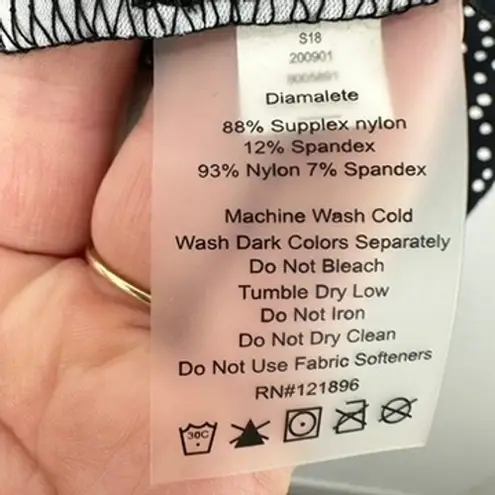 Title Nine Black and White Polka Dot Dress Sleeveless Fit & Flare Athletic Dress