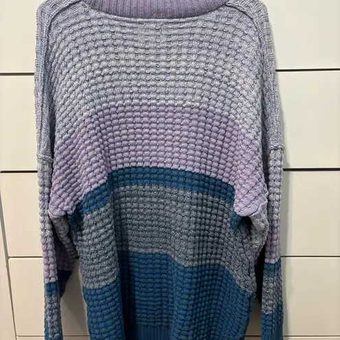 Urban Outfitters  BDG Max Oversized Waffle Knit Sweater Purple