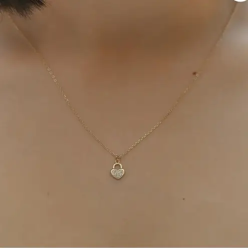 Argento Vivo THE HEART PADLOCK NECKLACE new