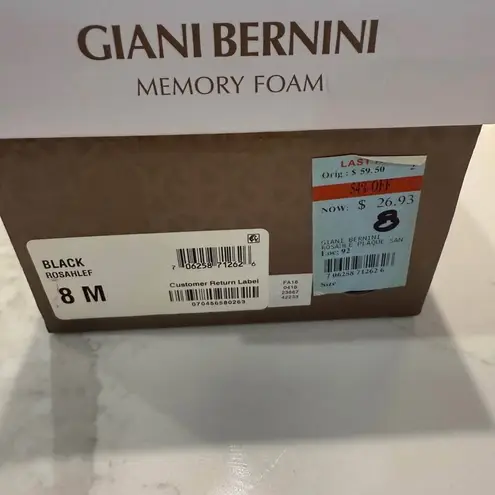 Giani Bernini Ronnah Memory Foam SlipOn Thong Sandals Womens 8M Medallion Black