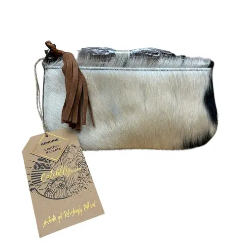 CATCHFLY STUDIO Aunthentic Leather Bohemian Western Convertible Clutch Purse Bag Brown