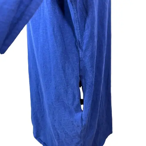 Boden Jena Jersey Shirt Dress in Solid Blue Size 16R‎