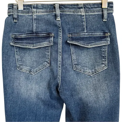 Risen Jeans Style RDP5652 | Utility Cargo Jogger Denim Pants Women’s Size 1/25 Blue