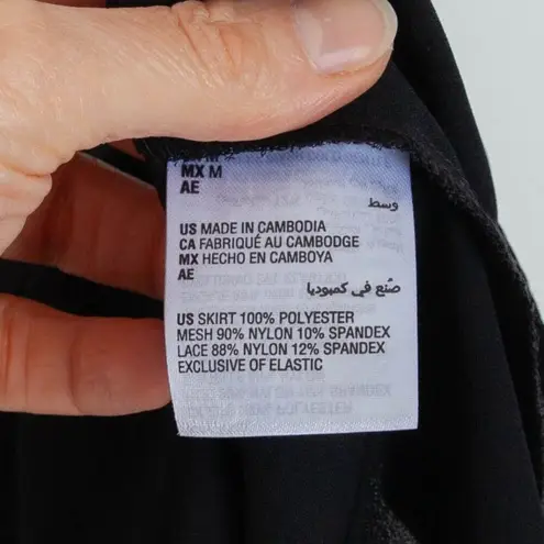 INC International Concepts Lace Babydoll Slip Dress Size M Black Intimate Sexy Size M