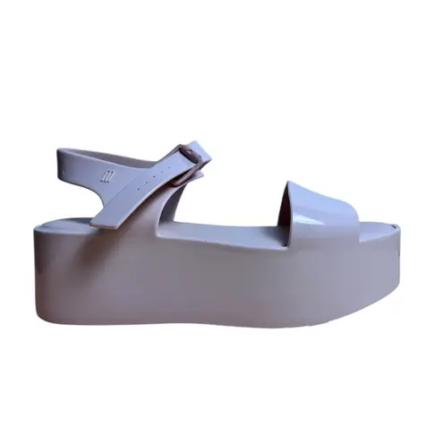 Melissa Mar Platform Sandals Light Pink Pastel Women’s Size 8 Jelly Slip-On Shoe