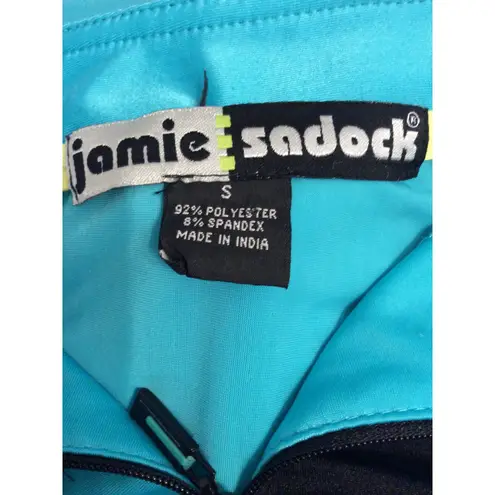 Jamie Sadock Avant Garde Artsy golf Pickleball Top Small 3/4 Sleeves Blue