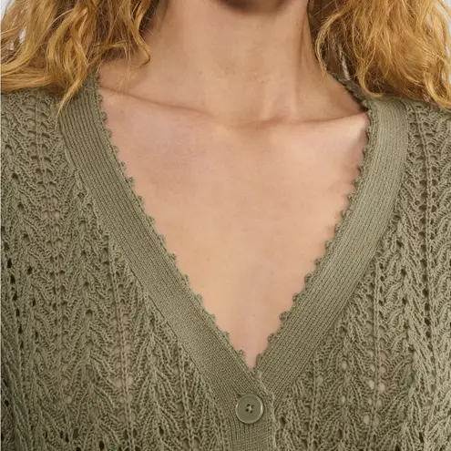 Aritzia NWT  Wilfred Fika Knit Wool Blend Cardigan | Sz Medium | Dark Olive