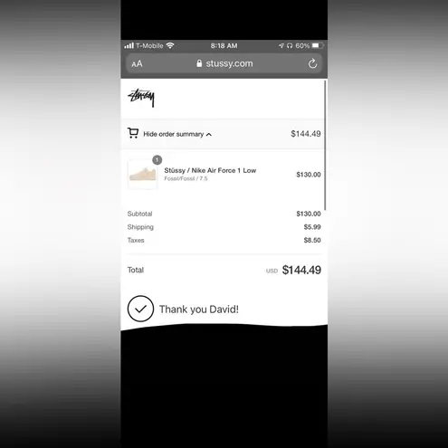 Nike  Air Force 1 Low Stussy - Fossil - Image 12