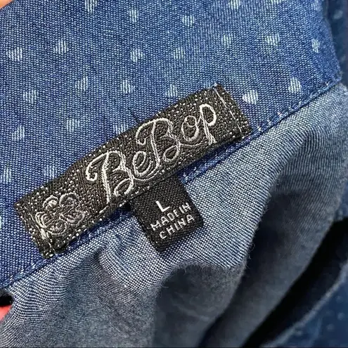 Bebop  Large Chambray Small Hearts Drawstring Dress - Image 5