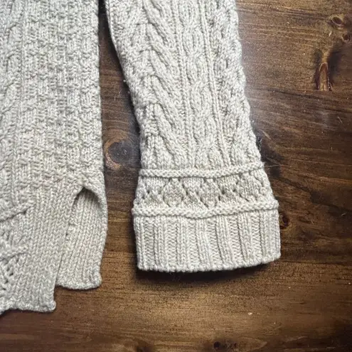 Inis Crafts Wool Cable Knit Merino Wool Cardigan Sweater Jacket Medium Ireland