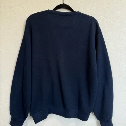 IZOD Vintage Lacoste Sweater Medium Navy Cardigan Preppy Grandpa USA 80s