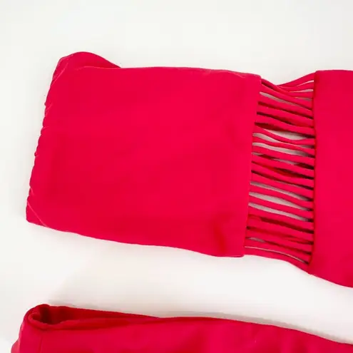 Mikoh Swim Pink Sunset II Bikini SET Top Medium Lanai Bottoms Small