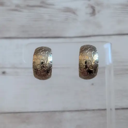 Vintage Clip On Earrings Chunky Hoops