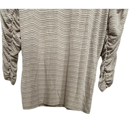 Bailey 44 Scrunch Sleeve 3/4 Length Long Sleeve Striped Size Small