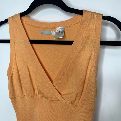 Vintage Orange Fitted Tank Shell Sz 6/8 Sweater NYC