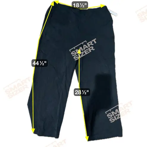 Abound  Women's 2X Black Wide Leg Lounge Pants with Pockets‎ New