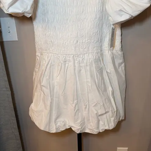 Tuckernuck Hyacinth House NWT Catarina Smocked Puff Mini Dress White Size XL
