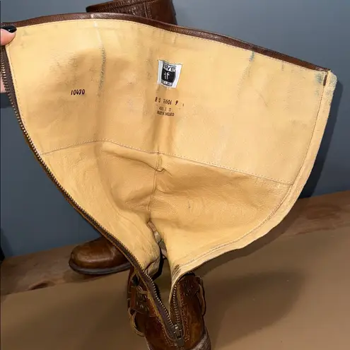 Frye  women’s size 8B Phillip Studded Harness Tall Boots zips up back preloved