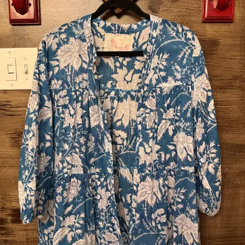 Cotton maxi dress Blue Size XL