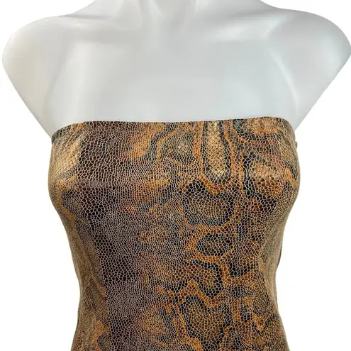 Meshki NEW Anaya Women's Animal Snake Print Sleeveless Tube Mini Dress Size S