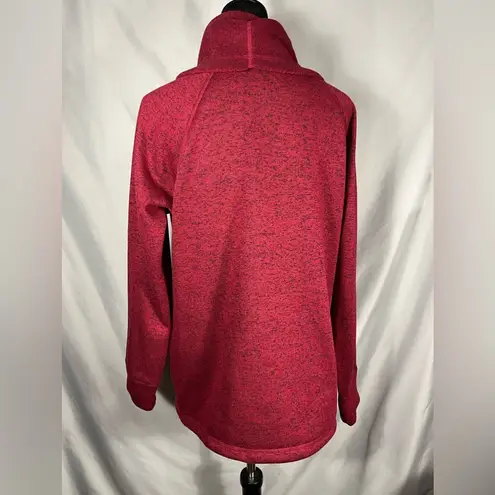 Ideology Women's Cowl Neck Pullover Long Sleeve Red Black Shirt Sweater Sz L