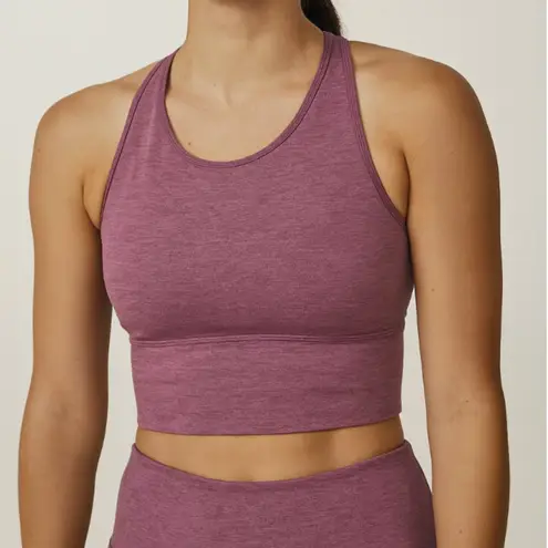 Stori Activewear Racerback Sports Bra Purple Seamless Stretch Workout Top