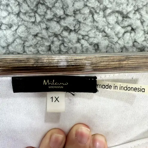 Milano Top 1X‎ Geometric Patchwork Poncho Kimono Sleeve Boho Festival Relaxed