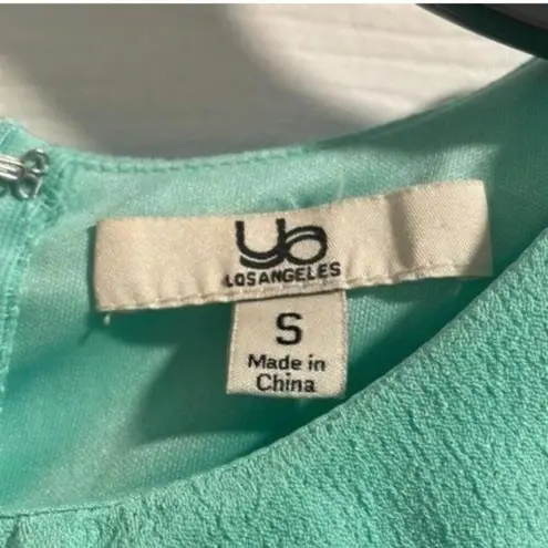 YA Los Angeles  Blue Color Block Cheer Style Sleeveless Fit and Flare Dress