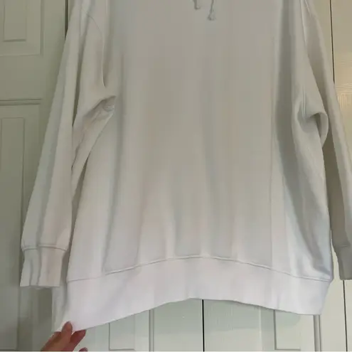 Nike  Sportswear Oversized Fleece Hoodie Center Swoosh White Sz XXL