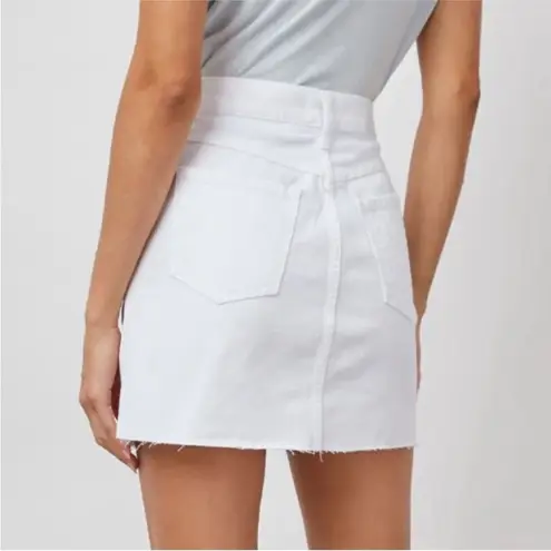Rails New White Canyon Jean Skirt Size 29 Denim Mini Pencil Raw Hem Buttons