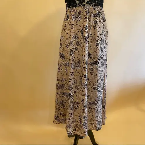 Soiéblu Soieblu Black Nude Floral Lace Paisley Sleeveless Maxi Dress Size S