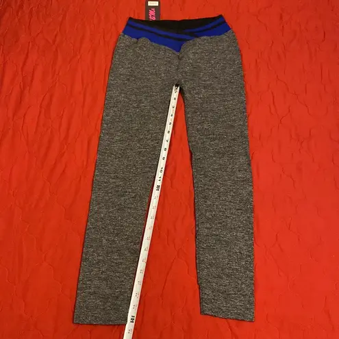 J&Me Leggings Gray w/ Blue Waistband Women One Size Size undefined