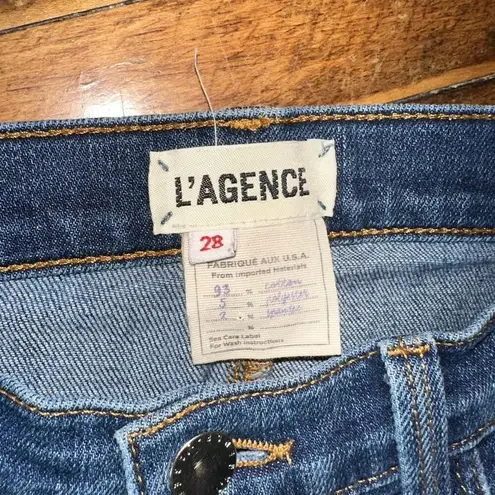 L'Agence L’Agence Jordan high rise distressed 28 cropped straight jeans