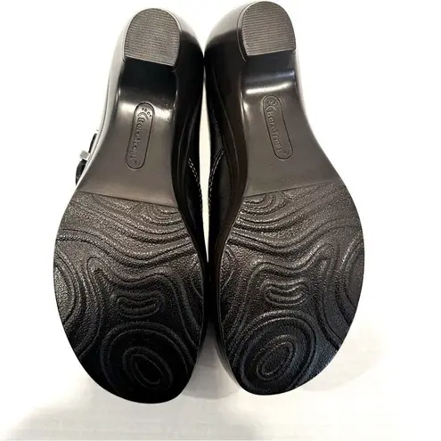 Baretraps Huntley Leather Upper Mules Women's 6.5 Black Buckle Boho Casual NWOT