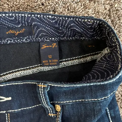 Seven7  Dark Blue Denim Jeans