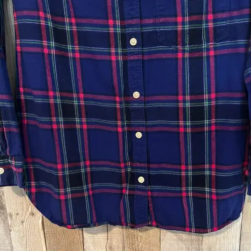 Old Navy Classic  Flannel Button-Down Boyfriend Fit Shirt XS Casual Dressy EUC