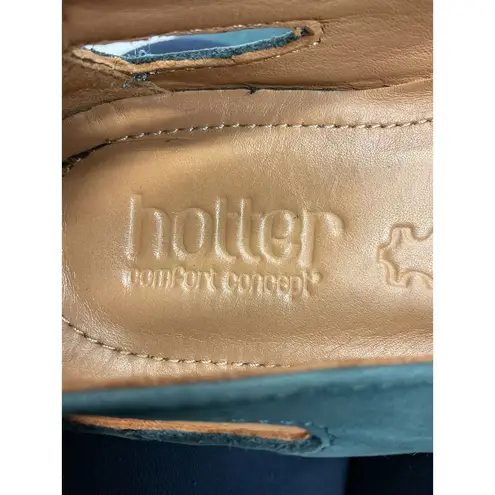 Hotter Comfort Concept Bliss Mary Jane Flats Shoes Size 7 Blue Leather Soft