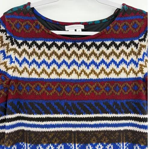 London Times Drop Waist Dress 14 Indie Folk Dark Academia 90s Pleated Heritage - Image 2